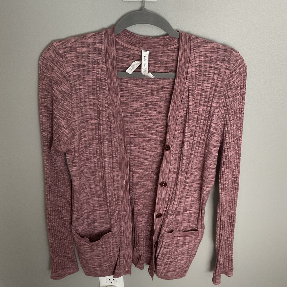Athleta Women's Burgundy Cardigan Sweater